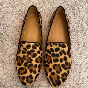 J Crew leopard calf hair flats 8.5-worn twice!